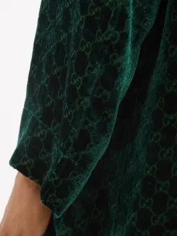 Gucci Velvet GG Monogram Set Shirt and Pants Size S for rent on The Volte - image 4