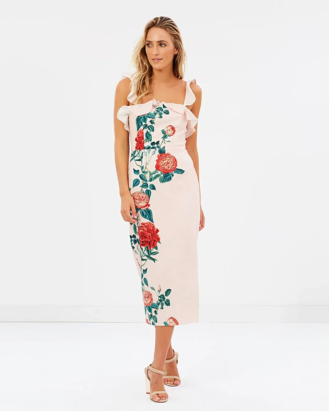 Pasduchas Ramone Midi Dress Floral Size 8 for rent on The Volte - main image