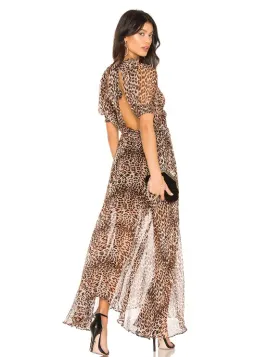 Bec & Bridge Kitty Kat Midi Dress Leopard Print Size 12 for rent on The Volte - image 3