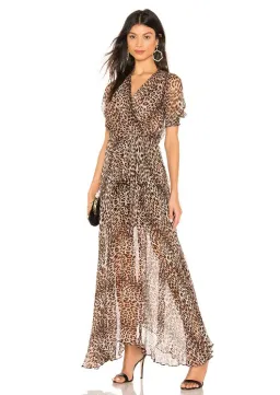 Bec & Bridge Kitty Kat Midi Dress Leopard Print Size 12 for rent on The Volte - image 1