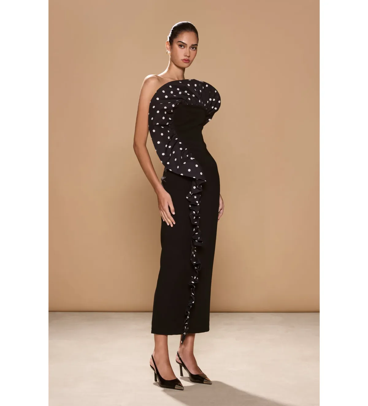 Sonya Moda Palermo Midi Dress Black Size M/AU 10 - Image 4