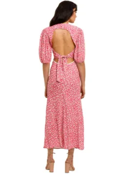 Rixo London Delilah Puff Sleeve Midi Dress Size M/AU12 for rent on The Volte - image 2