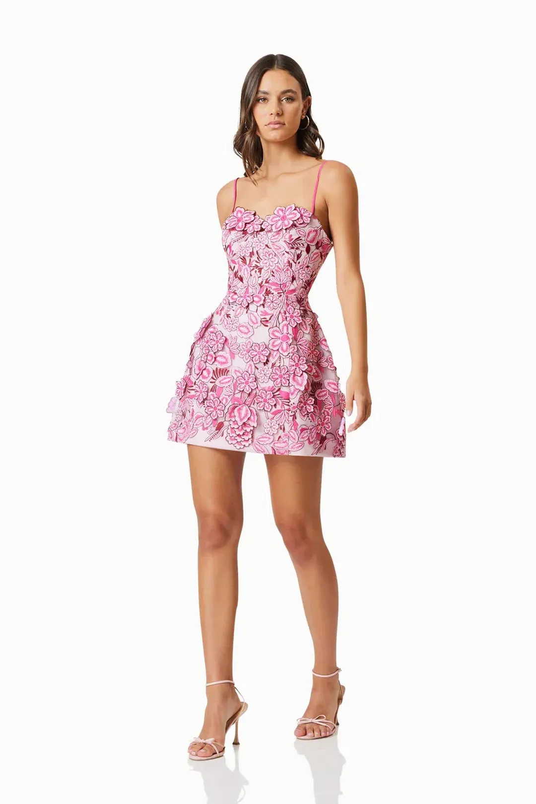 Elliatt Roseate 3D Floral Mini Dress in Pink 12 for rent on The Volte - main image