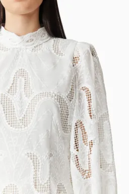 Elliatt Eliza Long Sleeve Mini Dress White Size 14 for rent on The Volte - image 4