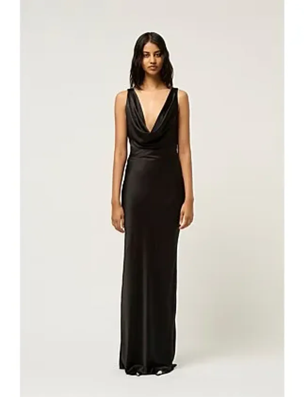 Michael Lo Sordo Drape Front Maxi Dress Size 8 - Image 1
