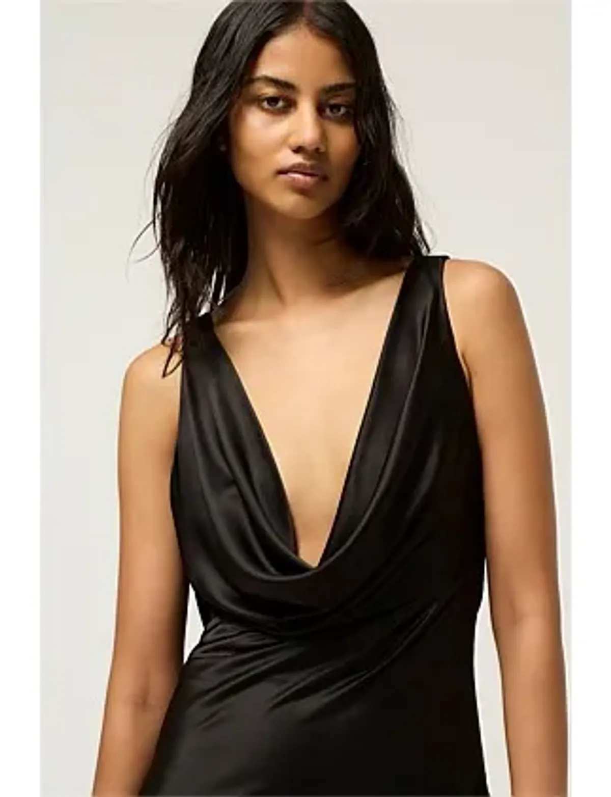 Michael Lo Sordo Drape Front Maxi Dress Size 8 - Image 3