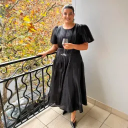 Aje Nova Pleated Midi Dress Black Size AU 14 for rent on The Volte - image 1