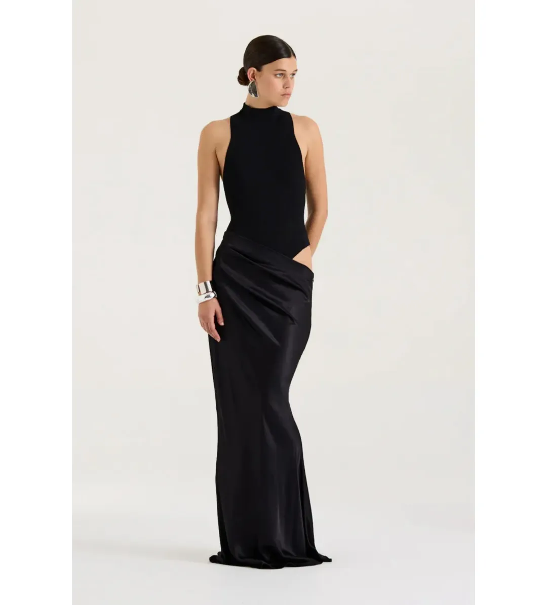 Henne Soraia Maxi Dress Black Size L AU 12 for rent on The Volte - main image