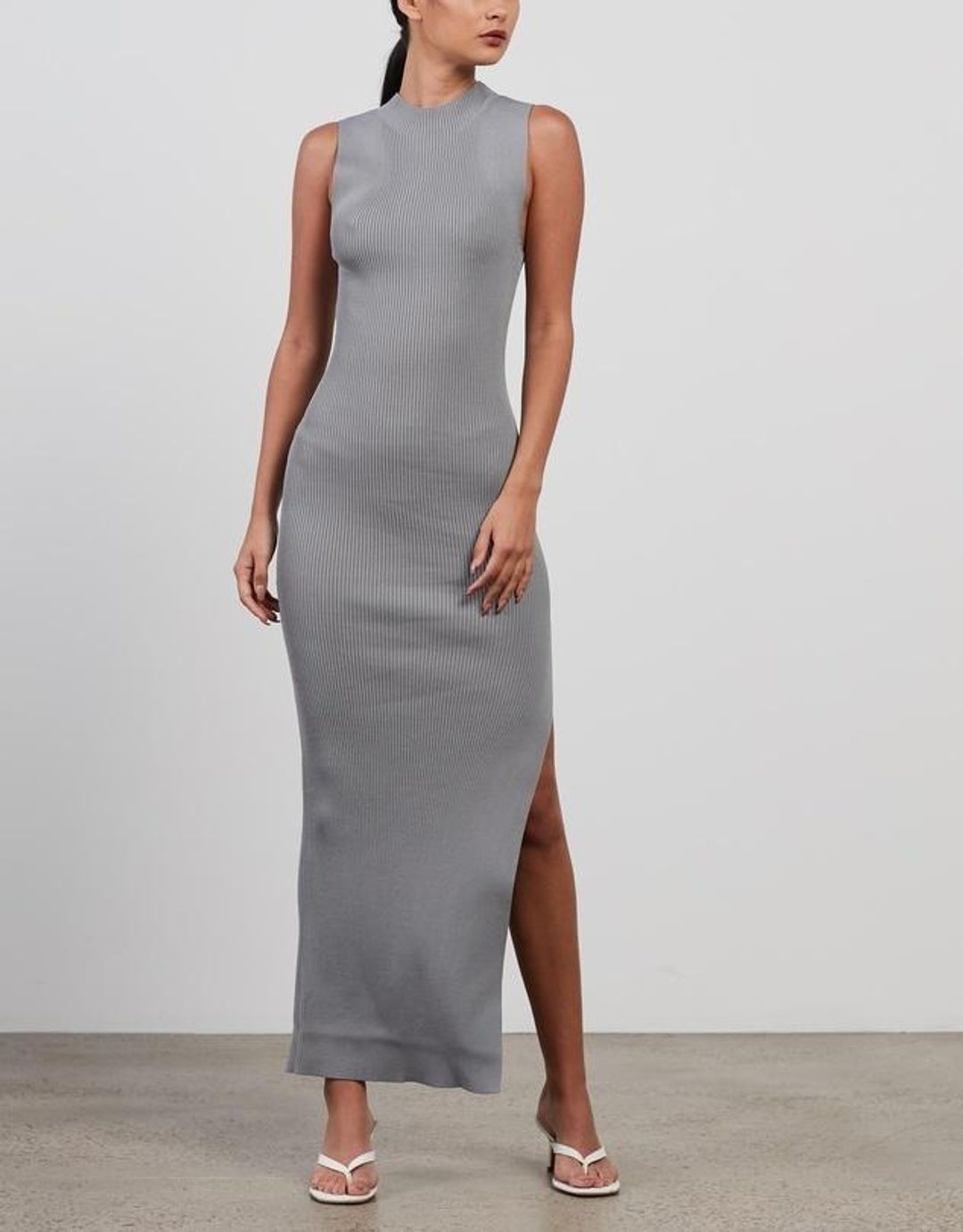 Bec & Bridge Harper Knit Midi Dress - Storm for rent on The Volte - main image