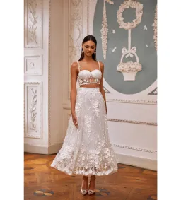Alamour Aella Top and Midi Skirt Set White Size L AU 12 for rent on The Volte - image 1