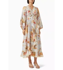 Zimmerman Ascension Frill Midi Dress Summer Swim 2025 Collection Size 2/Au 12 for rent on The Volte - image 1