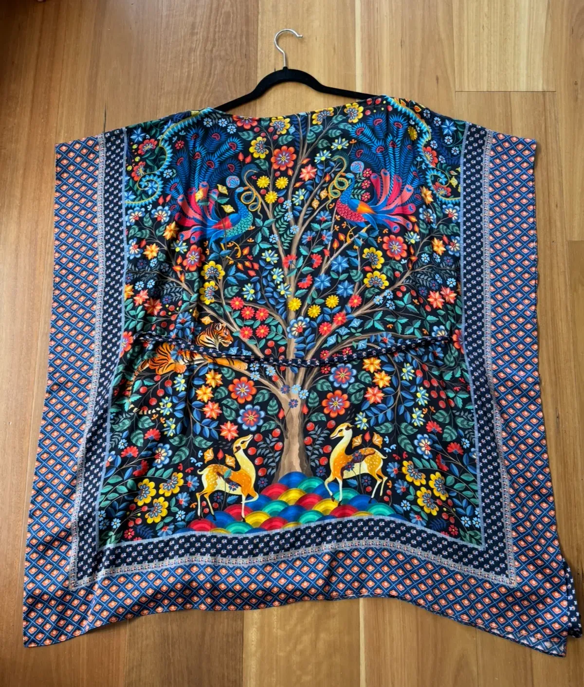 Liberty London Tapestry Print Silk Tie Dress Size 10 - Image 5