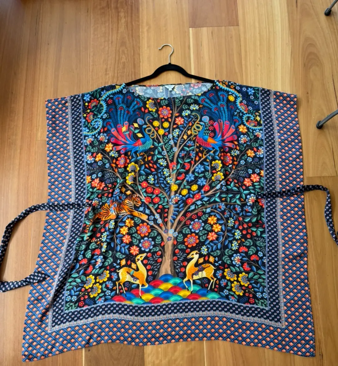 Liberty London Tapestry Print Silk Tie Dress Size 10 for rent on The Volte - main image