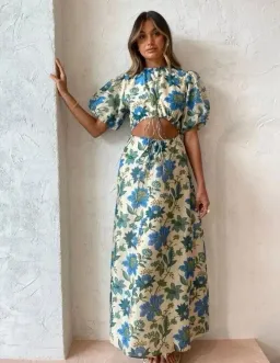 Sir The Label Celia Puff Sleeve Midi Dress in Marguerite Print Size 1/AU 8 for rent on The Volte - image 2