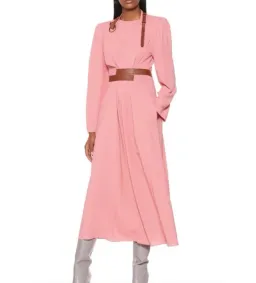 Stella McCartney Belted Silk Dress Pink Size AU 6 for rent on The Volte - image 1
