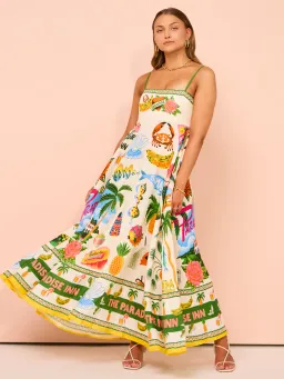 Alemais Paradiso Midi Sundress Multi Size AU 12 for rent on The Volte - image 1