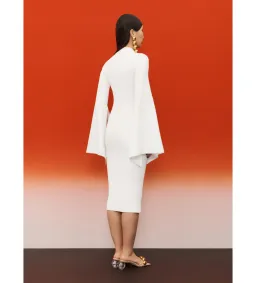 Solace London Ami Midi Dress in Cream Size S/AU 8 for rent on The Volte - image 3