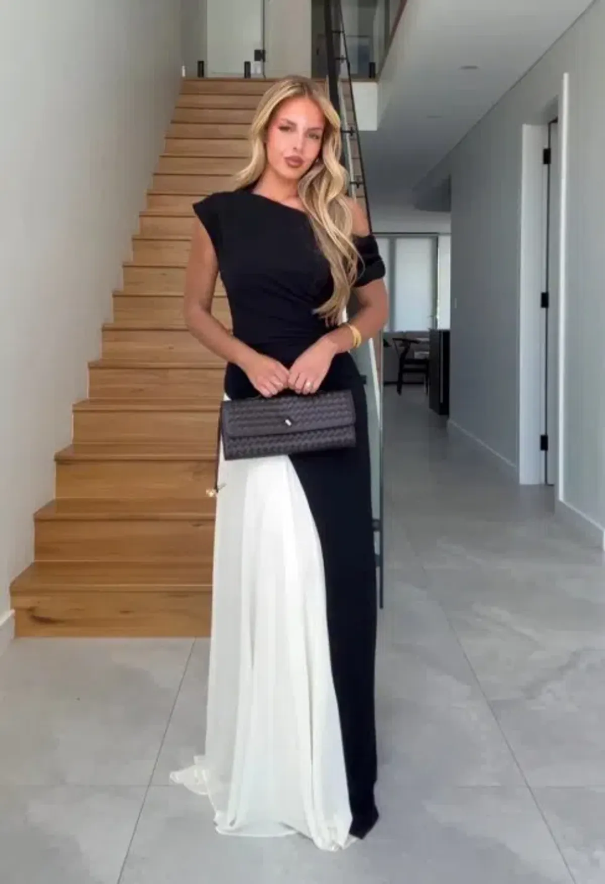 Sheike Celine Maxi Dress Black Contrast Size 16 - Image 1