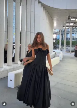 Aje Ivy Bubble Hem Gown Black Size 6 for rent on The Volte - image 2