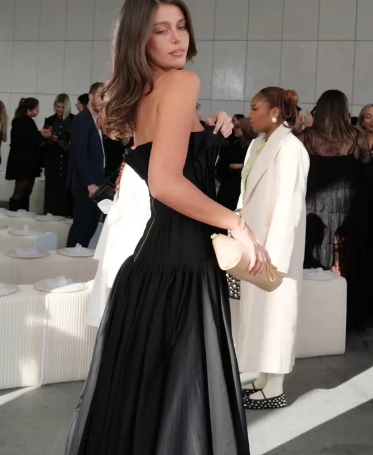 Aje Ivy Bubble Hem Gown Black Size 6 - Image 4