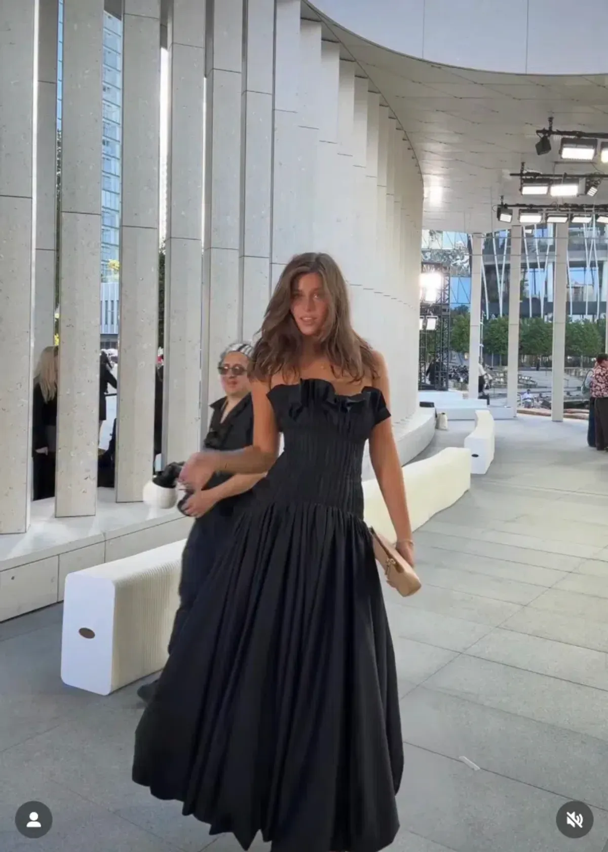 Aje Ivy Bubble Hem Gown Black Size 8 - Image 3