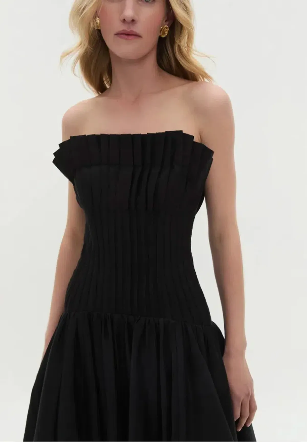Aje Ivy Bubble Hem Midi Gown Black Size 12 - Image 2