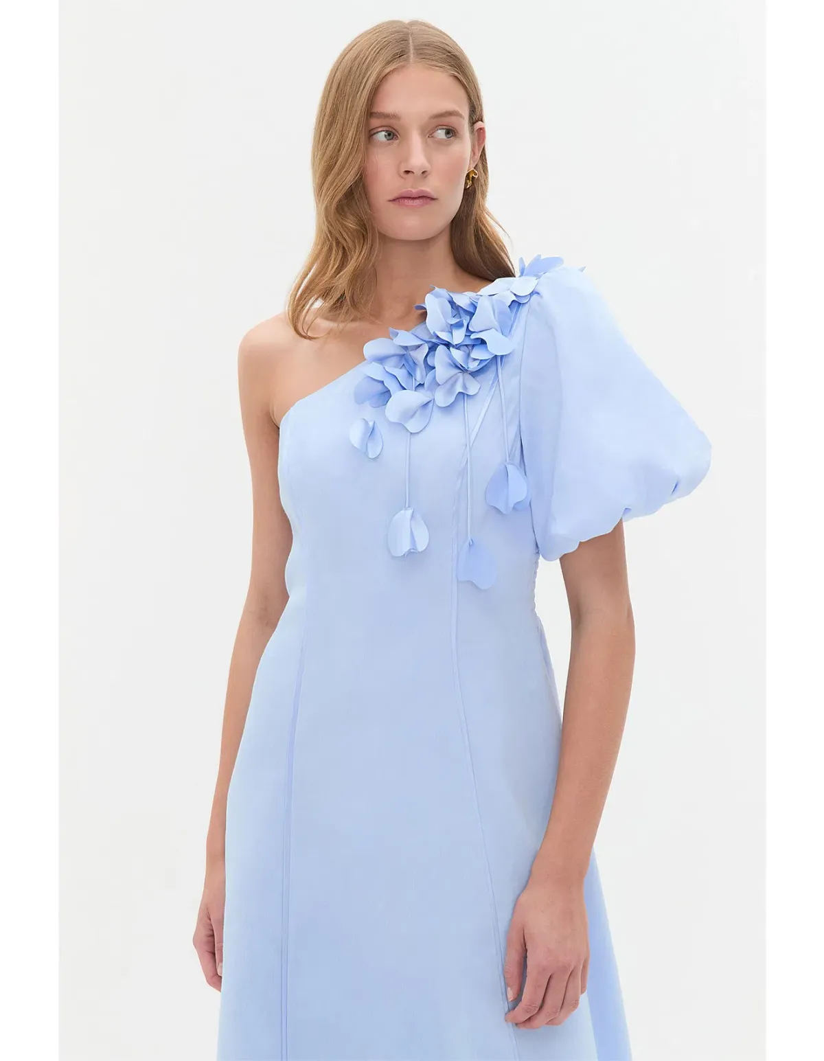 Aje Camille Midi Dress in Pale Blue Size AU 10 - Image 3