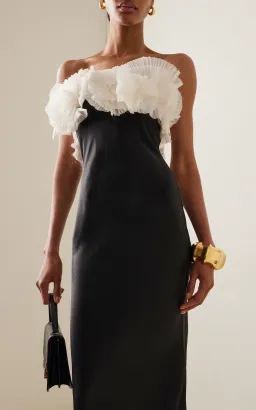 Rachel Gilbert Eyelar Gown Black Size 3 / AU 12 for rent on The Volte - image 2