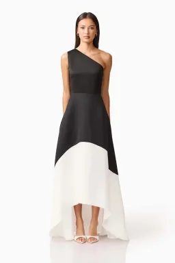 Elliat - Sorrel One Shoulder Gown in Black & White - Size 16 for rent on The Volte - image 5