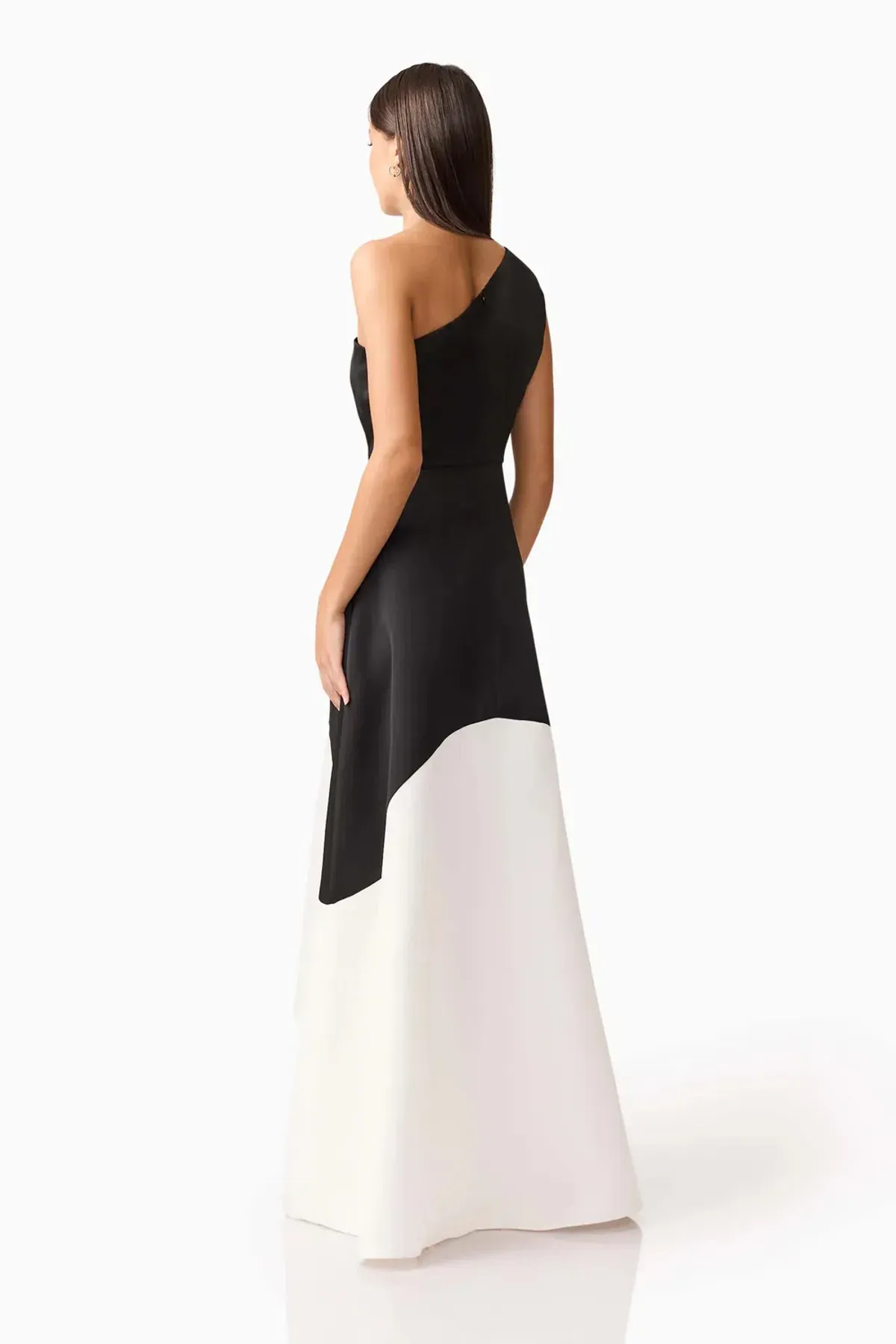 Elliat - Sorrel One Shoulder Gown in Black & White - Size 16 - Image 4