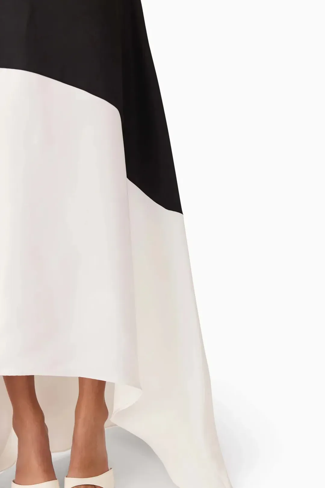 Elliat - Sorrel One Shoulder Gown in Black & White - Size 16 for rent on The Volte - main image