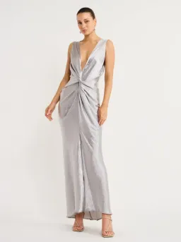One Fell Swoop Gaia Dress Maxi Silver Size AU 10 for rent on The Volte - image 1