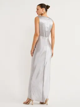 One Fell Swoop Gaia Dress Maxi Silver Size AU 10 for rent on The Volte - image 4