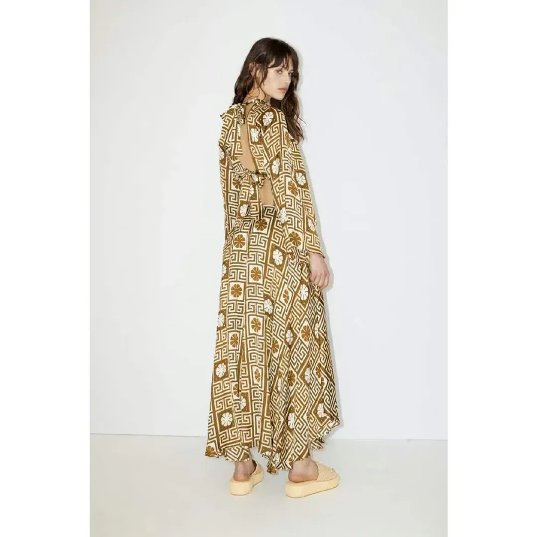 Alemais Dimi Cut Out Dress Maxi Green Size AU 12 for rent on The Volte - main image