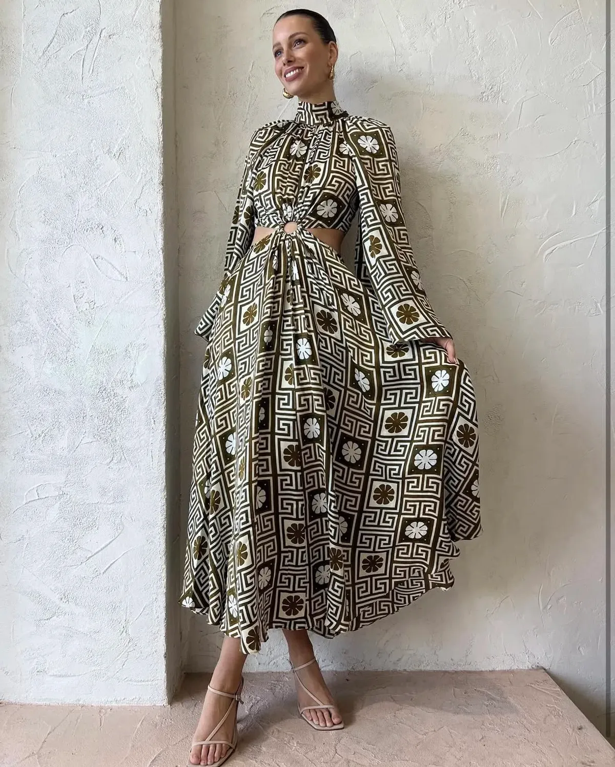Alemais Dimi Cut Out Dress Maxi Green Size AU 12 for rent on The Volte - main image