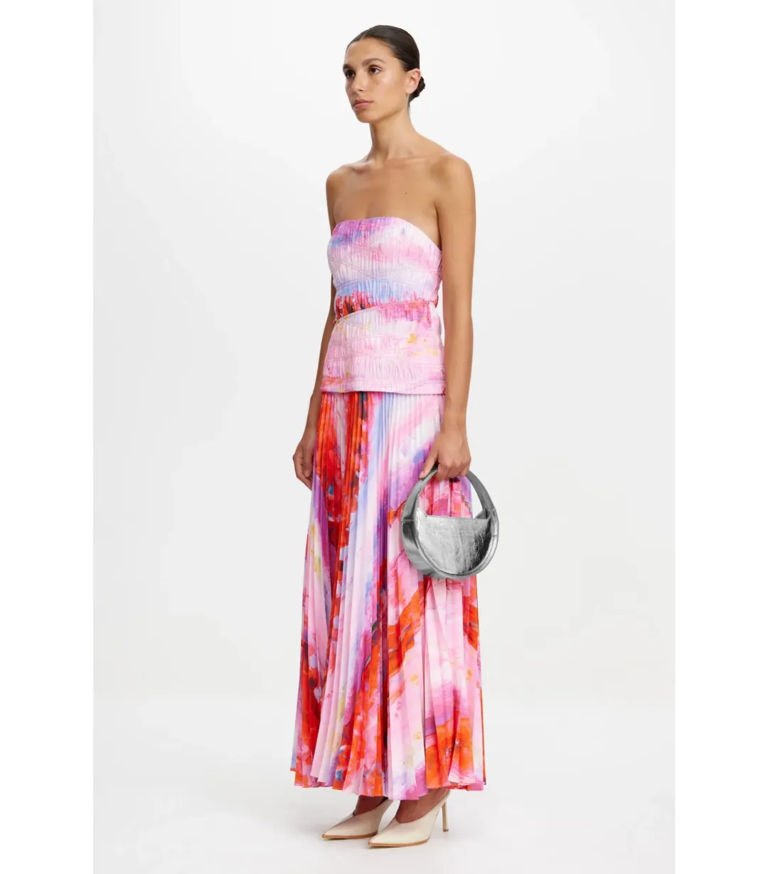 Acler Rockland Midi Dress in Violet Canvas Size AU 6 for rent on The Volte - main image