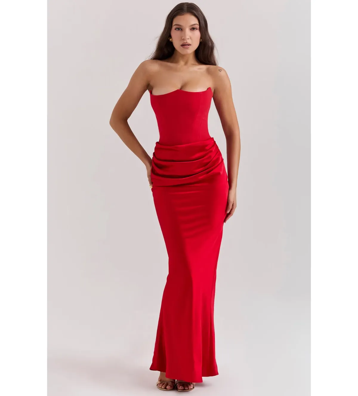 House of CB Persephone Maxi Dress Red Size M/AU 10 - Image 1
