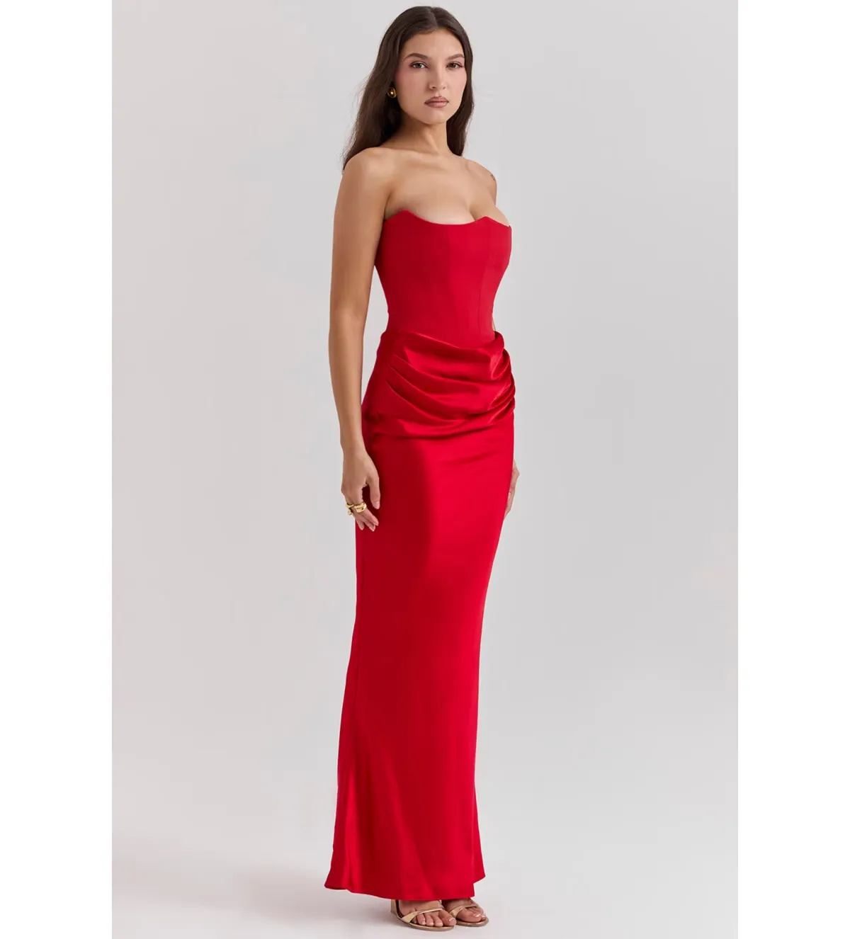 House of CB Persephone Maxi Dress Red Size M/AU 10 - Image 5