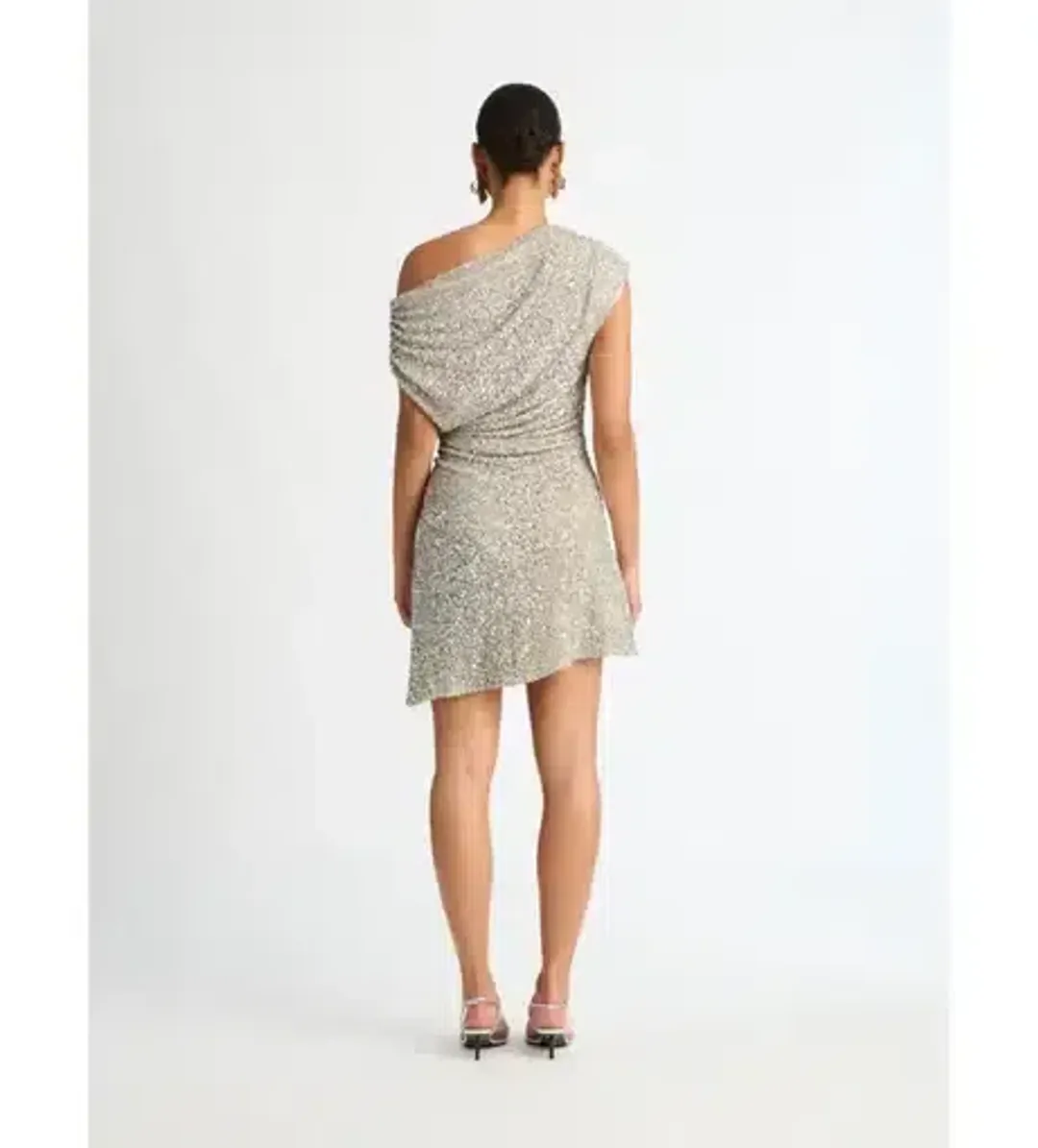 Sheike Glimmer Dress Silver Gold AU 6 for rent on The Volte - main image