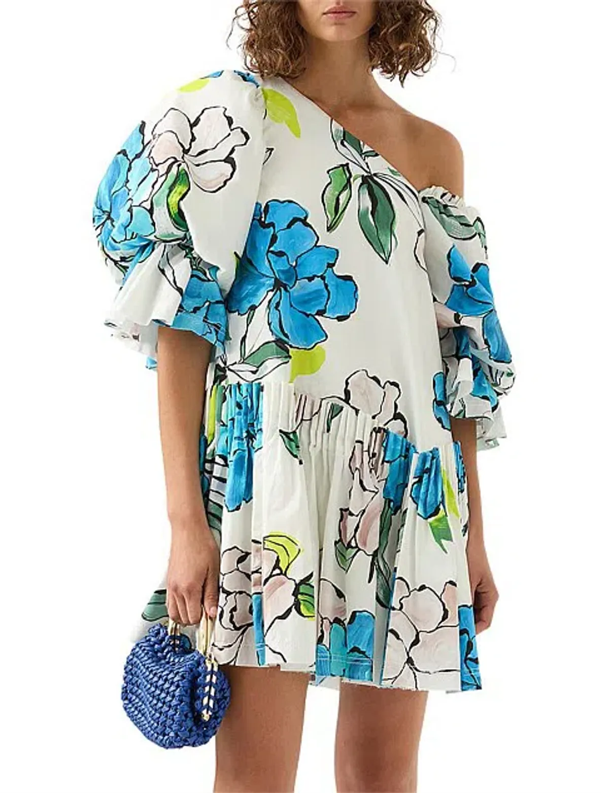 Aje Cy Off Shoulder Smock Dress for rent on The Volte - main image