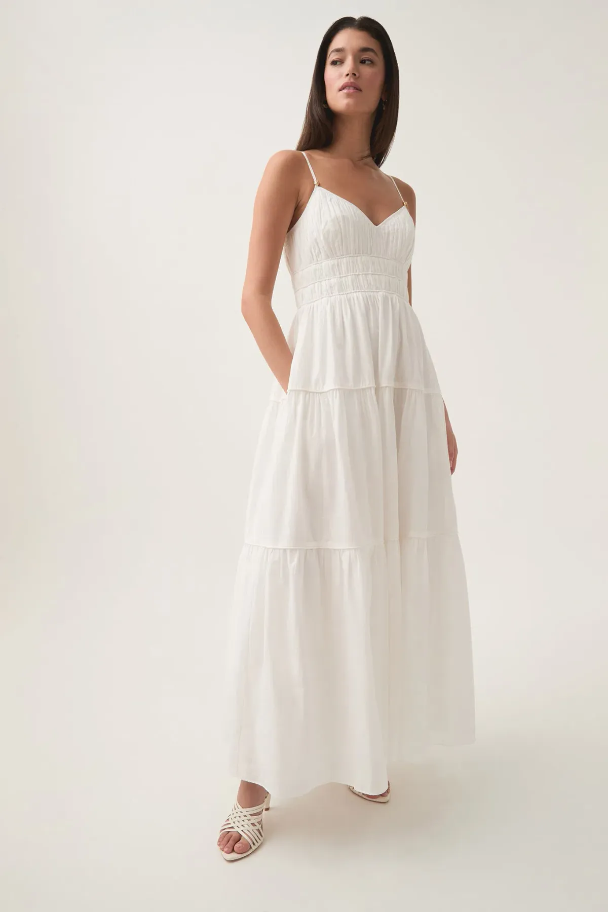 Aje Pendulum Maxi Dress in Ivory Size 6 - Image 1