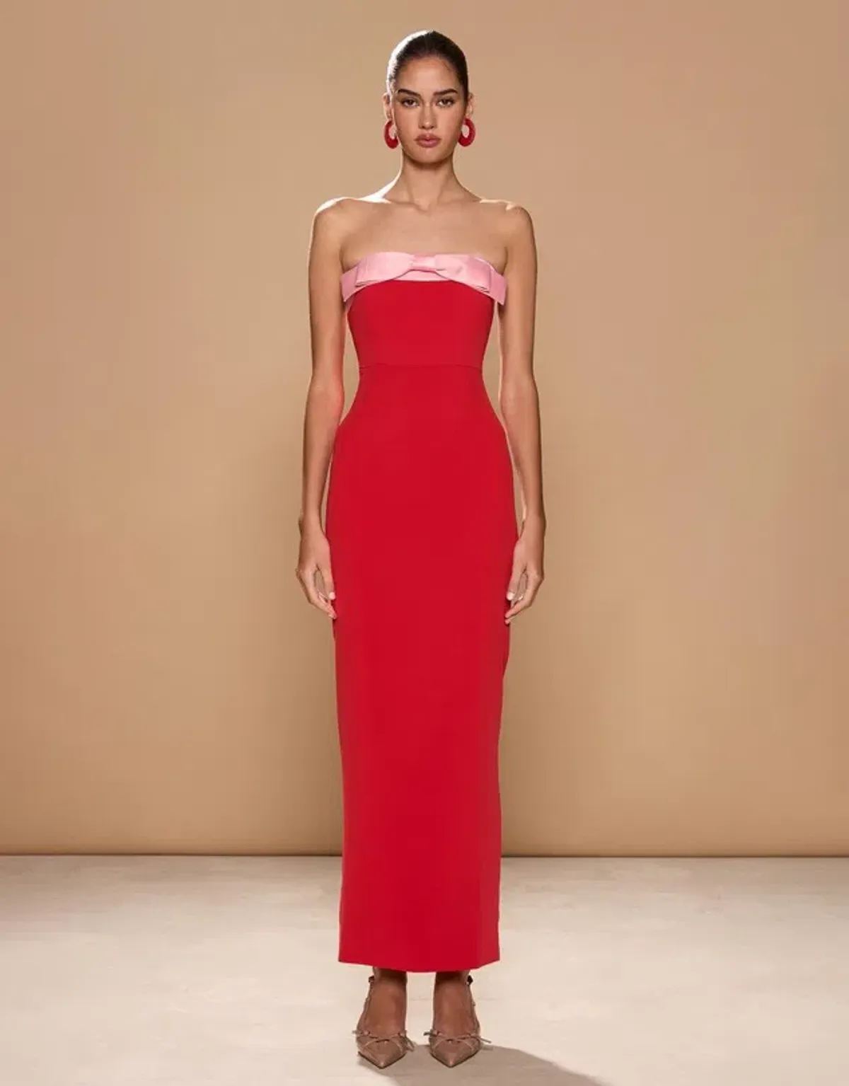 Sonya Moda Ivrea Ribbon Maxi Dress Lola Red Size S/AU 8 - Image 1