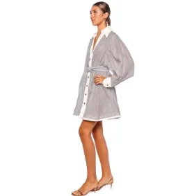 Zimmermann Hypnotic Tuck Mini Dress Stripes Size 1/ AU10 for rent on The Volte - image 2