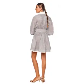 Zimmermann Hypnotic Tuck Mini Dress Stripes Size 1/ AU10 for rent on The Volte - image 3