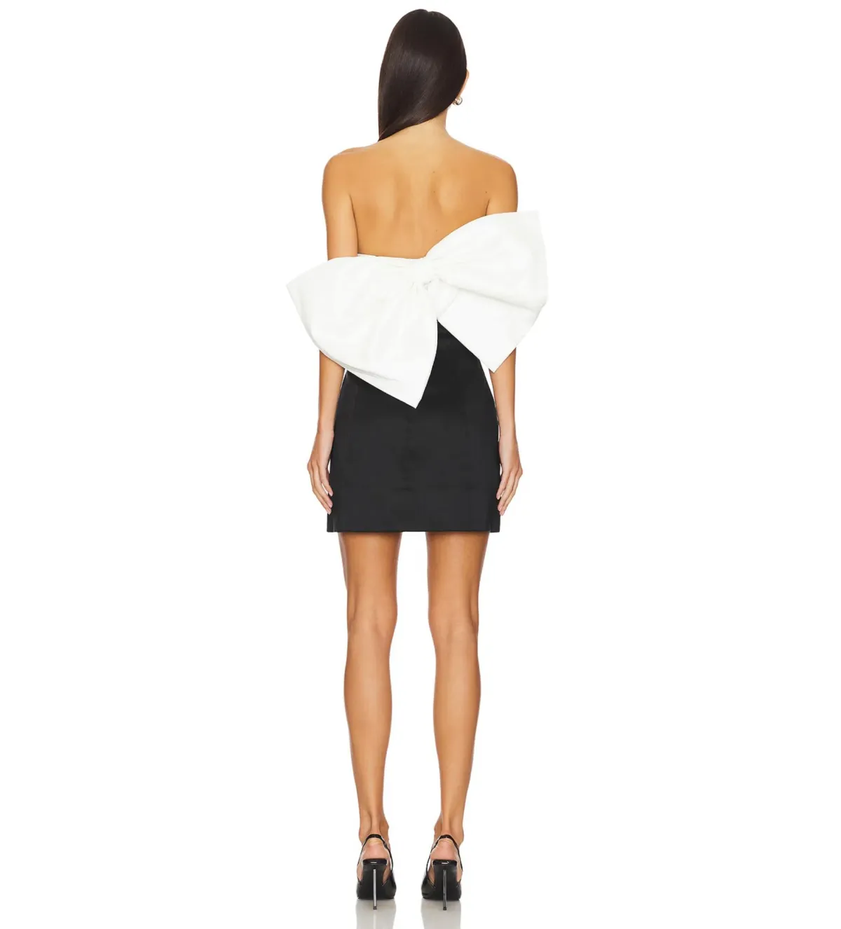 Rachel Gilbert Birdie Mini Dress Black & White Size 2/AU 10 - Image 4