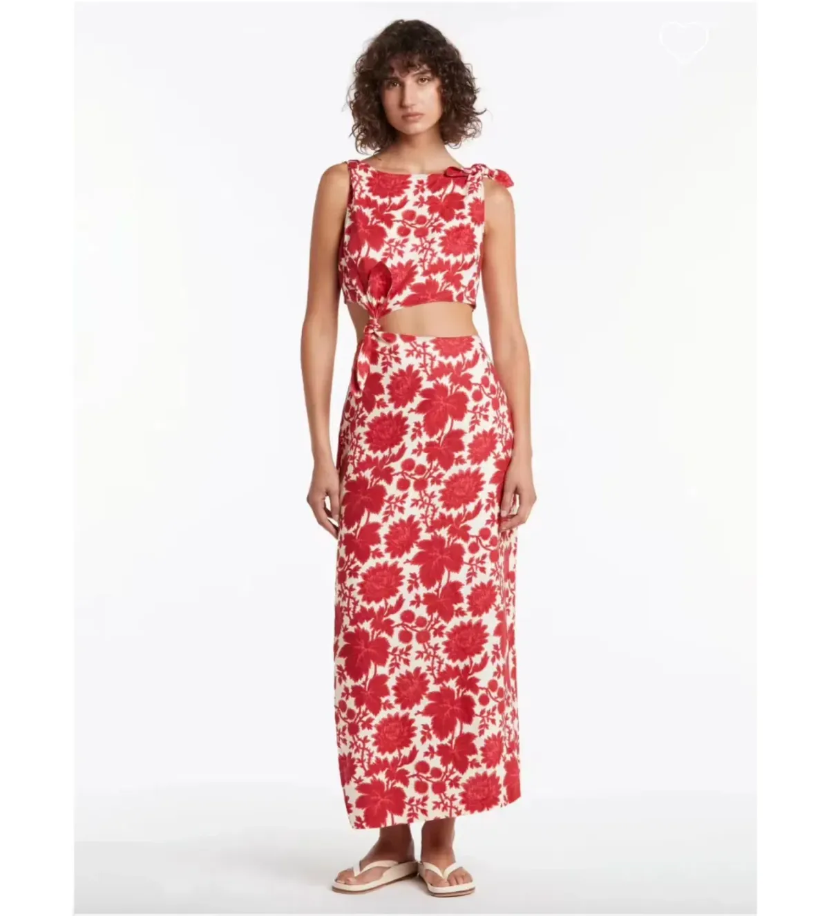 Sir the Label Cinta Knot Midi Dress Valentina Print Size 10 - Image 1