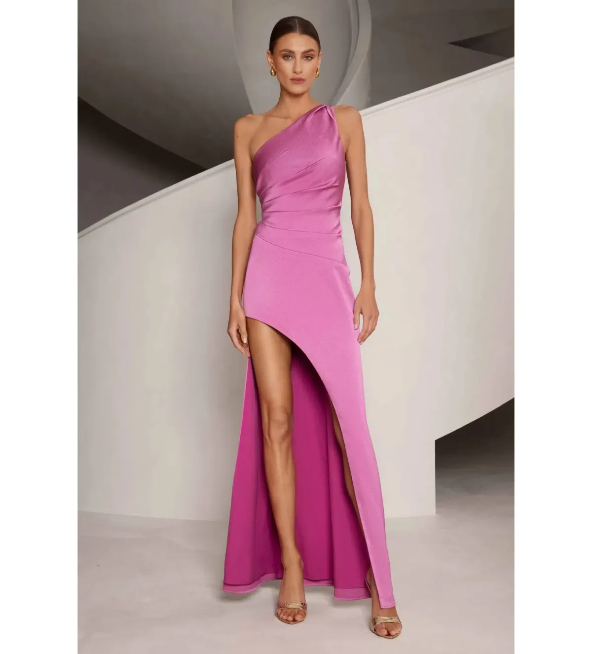 Elle Zeitoune Eleanor Maxi Dress in Orchid Pink Size 8 for rent on The Volte - main image