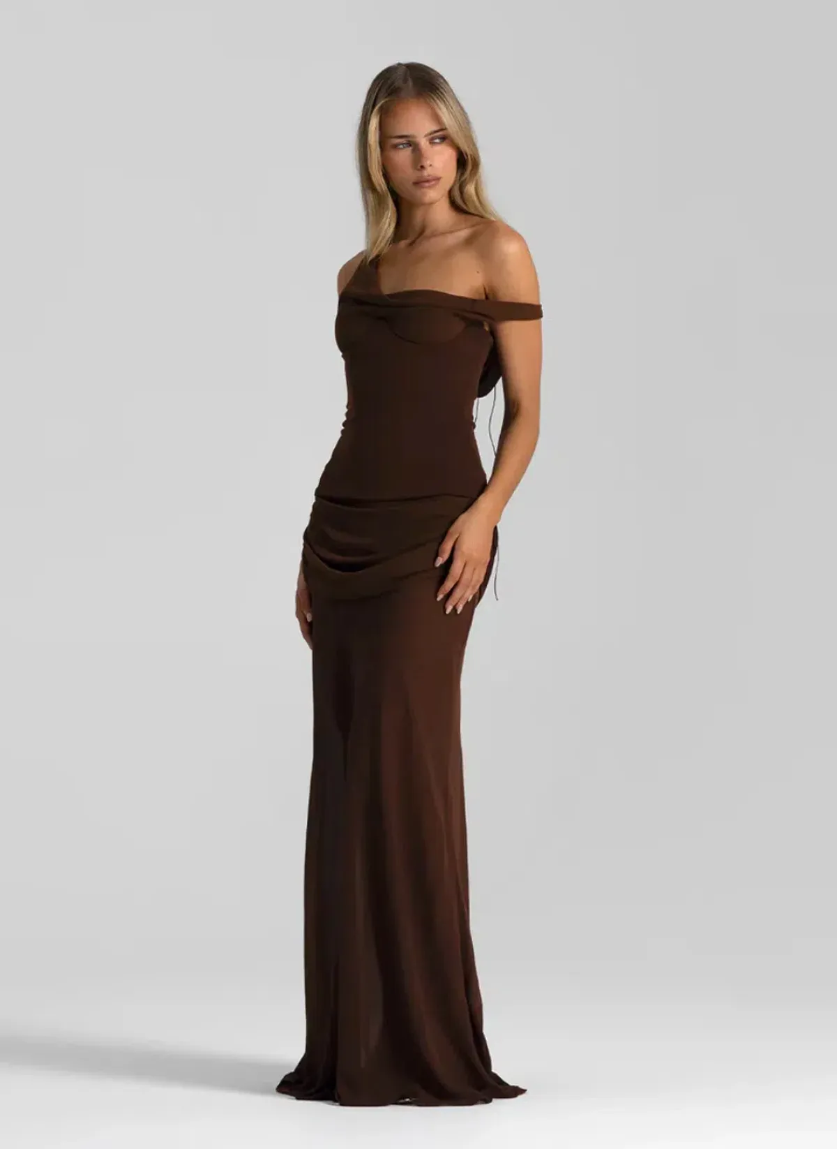 Natalie Rolt Cadence Maxi Gown Brown Size 8 - Image 3