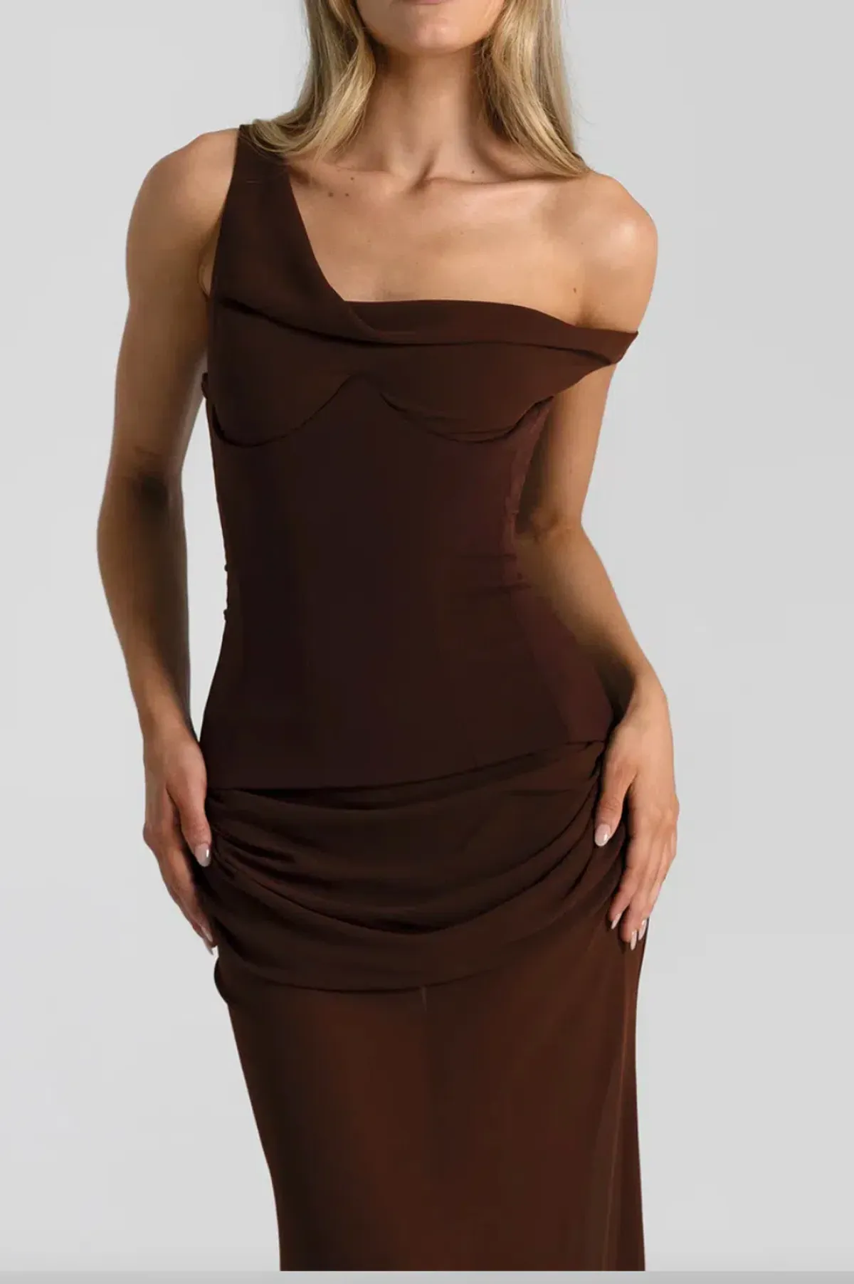 Natalie Rolt Cadence Maxi Gown Brown Size 8 - Image 2