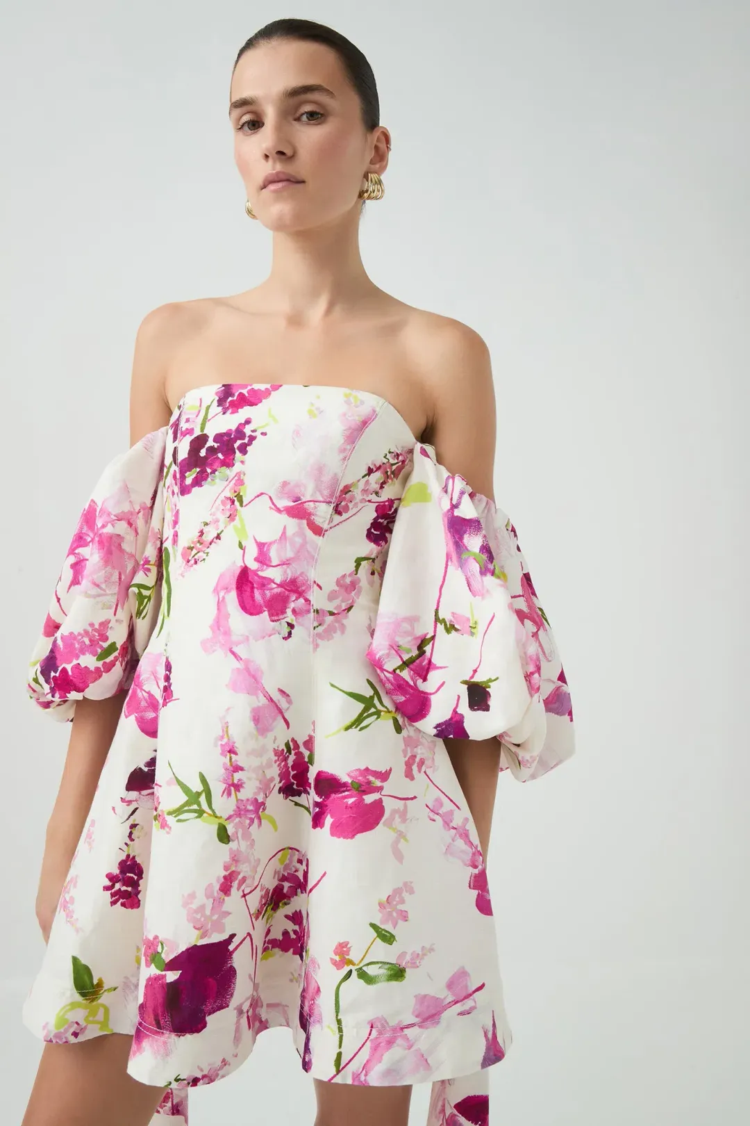 Aje Incarnation Mini Dress Fresh Flora Size AU 6 for rent on The Volte - main image
